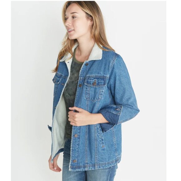Marine Layer River Denim Sherpa Jacket - Picture 2 of 12